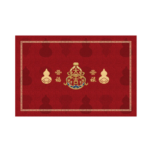 入户门地垫马年乔迁新居红色进门口脚垫中式喜庆新年室内玄关地毯