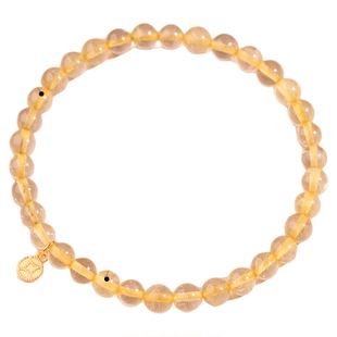 纯天然金发晶手串女款黄水晶手链招财转运官方正品送妈妈生日礼物