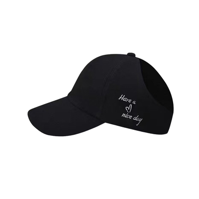 可扎高马尾鸭舌帽女款加大加深显脸小户外棒球帽半空顶遮阳帽子潮