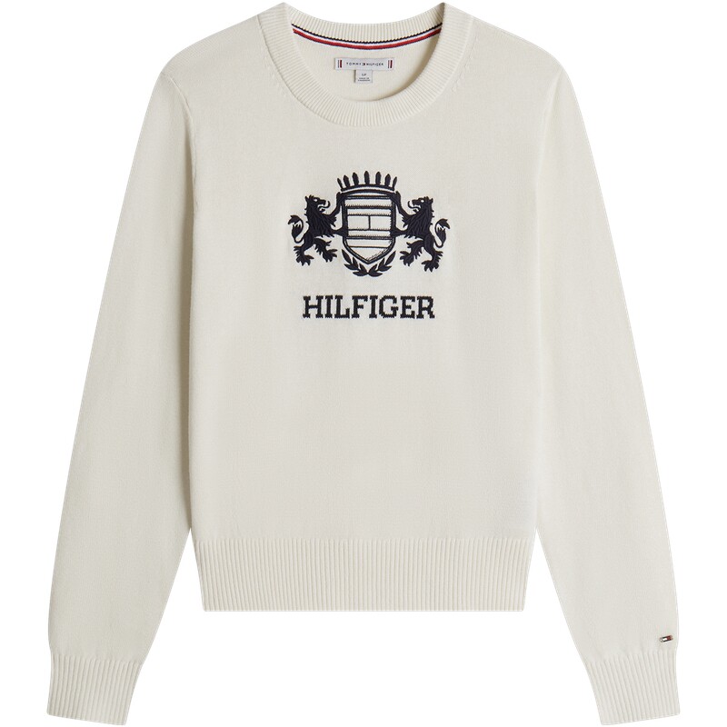 Tommy女装重工刺绣圆领针织衫