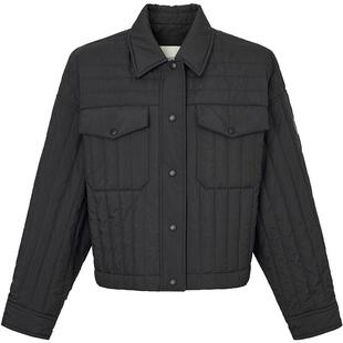 Hazzys哈吉斯气质短款宽松棉服外套女士秋冬季休闲棉衣上衣潮