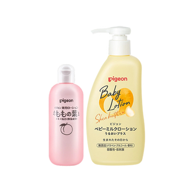 贝亲桃子水婴儿桃叶精华爽身露液体痱子粉200ml*3瓶