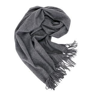 AI家意式重磅初剪纯羊毛 凹造型百搭羊羔毛围巾女冬 超大披肩两用