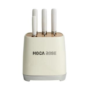 摩卡色厨房刀具套装全套组合菜刀家用菜板砧板二合一刀架切菜刀