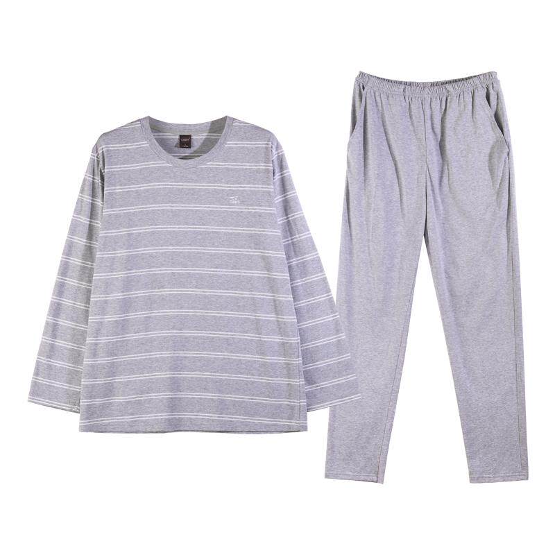 长袖长裤纯棉家居服达尔丽男春季