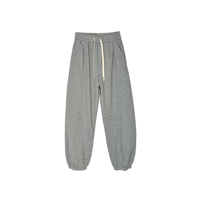 重塑比例！~咖色加绒束脚休闲裤