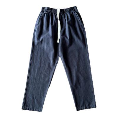 水洗日系纯棉休闲九分裤男春夏