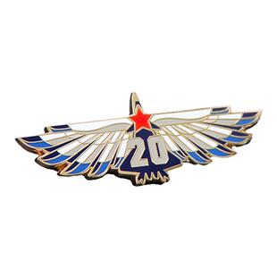 HK中航空周边歼20纪念珠海航展徽章贰零J20时代珐琅锌合金胸章