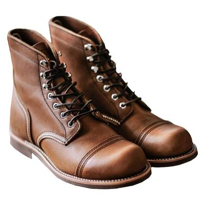 美式复古8111疯马皮固特异伞兵靴