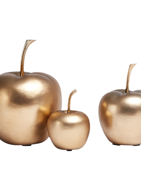 金苹果陶瓷摆件轻奢客厅装饰品