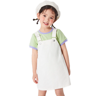 巴拉巴拉女童夏装2026休闲婴儿短袖套装宝宝百褶裙裤两件套甜美萌