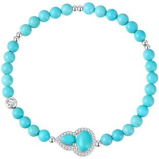 ZEGL福禄葫芦绿松石手链女秋冬轻奢小众精致925银手串生日礼物