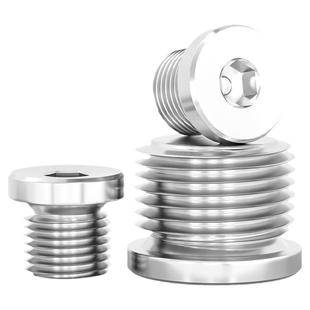 304不锈钢带边管堵堵头内六角法兰面油塞闷头G1分2分4分6分1寸2寸