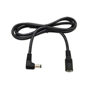 1米弯头DC线10A12V公母电源线直角5.5*2.5兼容2.1直流电源插头24V