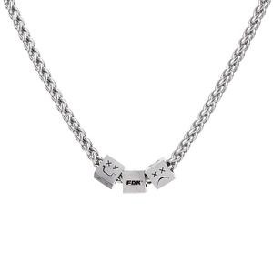 FDK原创笑脸十二星座情侣项链男潮女嘻哈男士高级感毛衣链送礼物