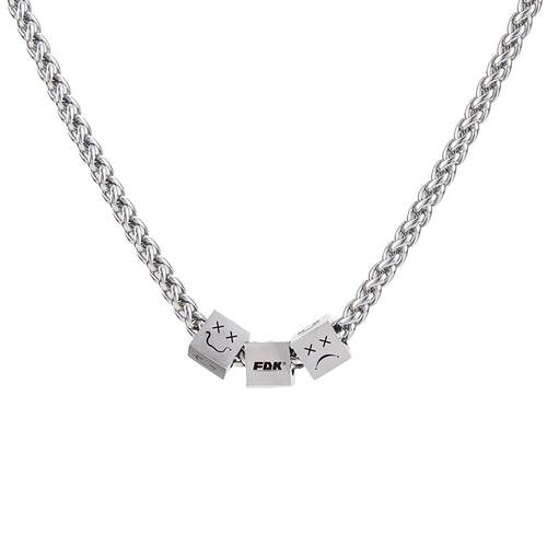 FDK原创笑脸十二星座情侣项链男潮女嘻哈男士高级感情人节送礼物