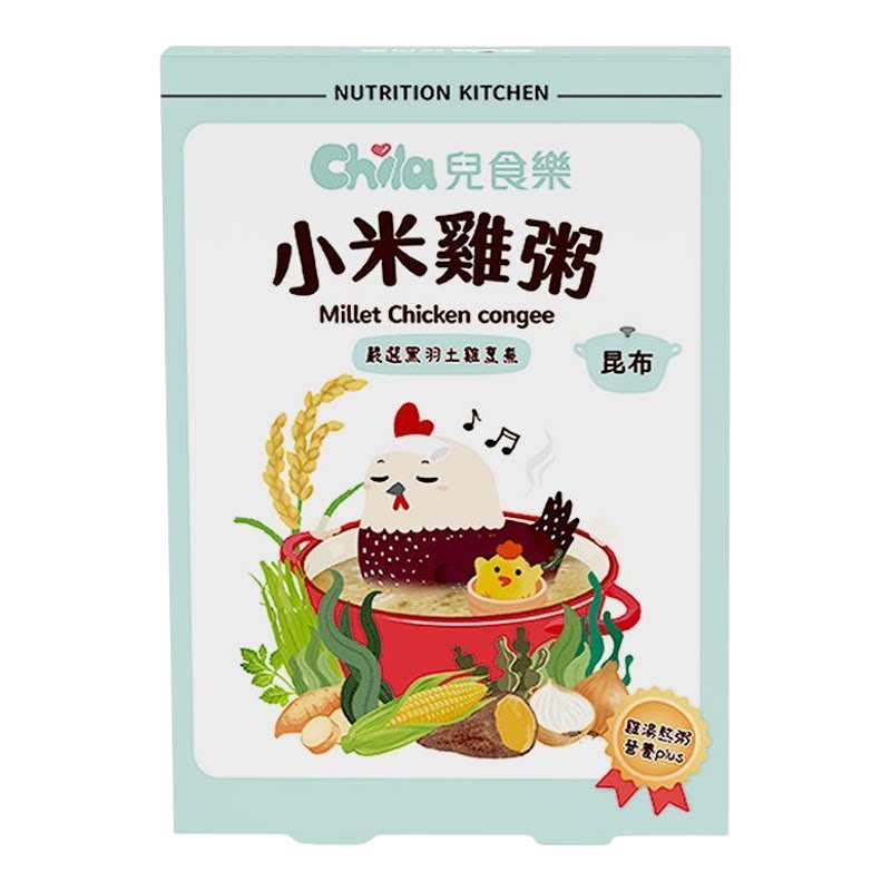 Chila 儿食乐小米鸡粥昆布宝宝粥鸡汤粥150克X两包营养粥健康早餐