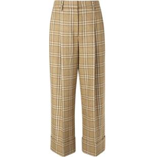 IIIVIVINIKO春夏新品慵懒宽松粗花呢格纹阔腿西裤子女M310806154A