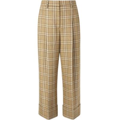 IIIVIVINIKO粗花呢格子阔腿裤