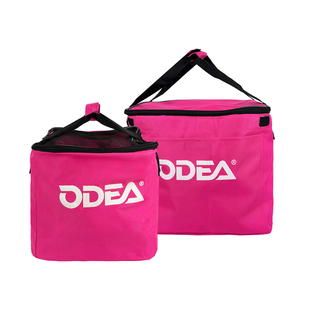 ODEA欧帝尔粉色网球包大容量布艺折叠便携式网球包手提外出收纳包