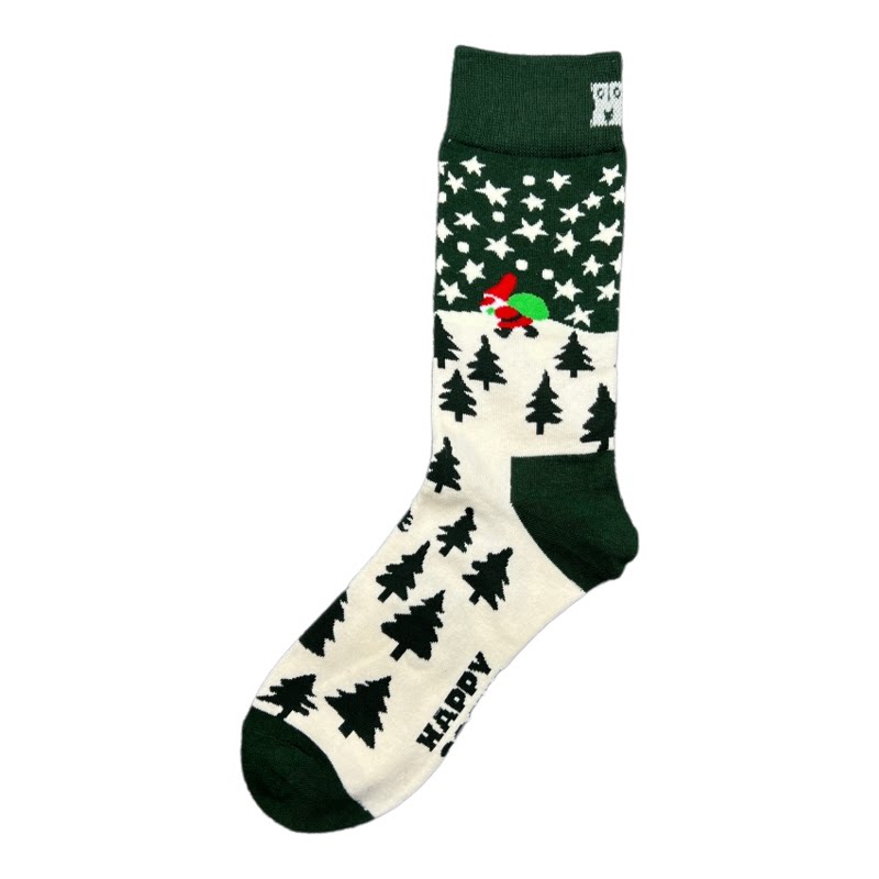 happysocks圣诞款女中筒喜庆袜子