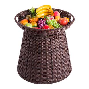 水果筐藤编堆头篮柳编筐超市展示筐竹筐编织篮竹篓果蔬陈列筐藤筐