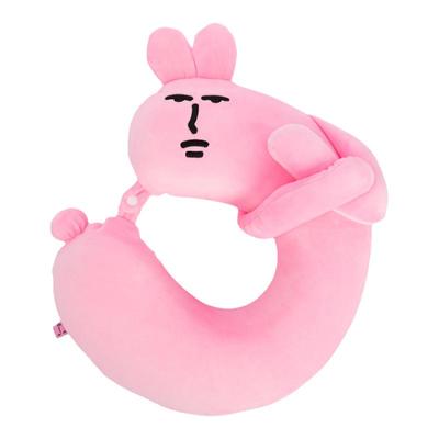 Myfriend粉红兔子毛绒U型枕颈枕