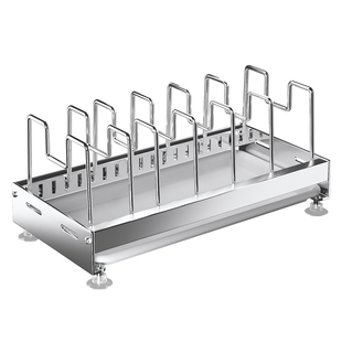 台面不锈钢锅具收纳架厨房置物架锅盖锅架壁挂下水槽橱柜内层架