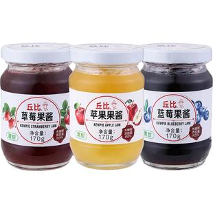 丘比果酱苹果草莓蓝莓涂抹夹面包吐司蛋糕圣代冰激凌酸奶甜品果酱