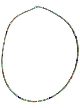 天然原矿绿松石多宝彩色项链南红