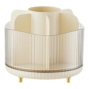 旋转化妆刷收纳筒分格桌面眉笔眼影桶化妆品口红笔筒梳妆台收纳盒