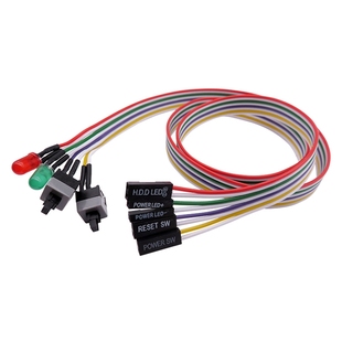 台式机主机机箱跳线电源开关电脑重启开机线按钮power带LED指示灯