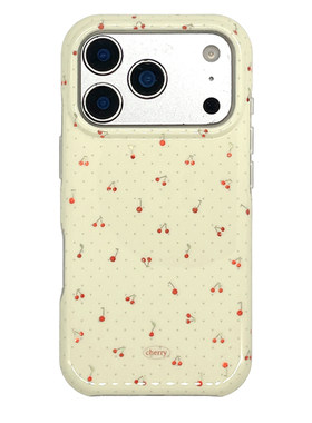kaia ins韩系小众奶黄波点小樱桃适用苹果17promax手机壳iphone16pro新款15女16pro创意15pro全包防摔手机套
