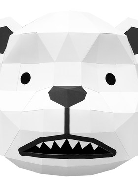 纸模动物头套表演道具DIY