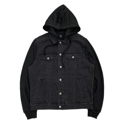 牛仔袖子拼接款水洗欧美短夹克