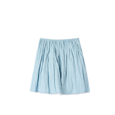 通勤褶皱A字及膝半身裙