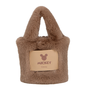 可爱米奇包2025秋冬新款毛绒包包手提包蓬松毛毛水桶网红手提包女