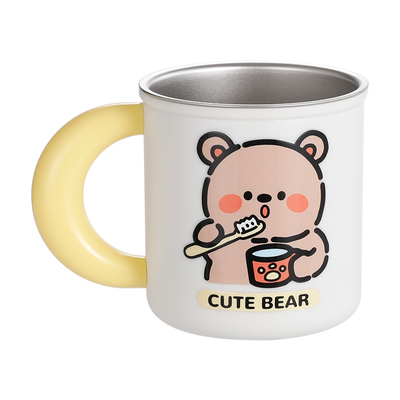 316不锈钢儿童可爱漱口杯