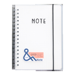 巨门16K侧翻线圈本b5本子笔记本格子网格高颜值加厚透明磨砂记事本A5小本子便携随身小号学生用50K空白横线