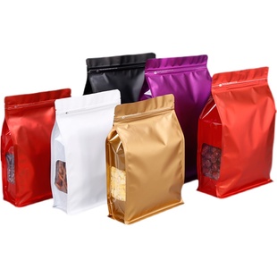 定制彩色八边封铝箔自封袋茶叶袋食品密封袋饲料猫粮狗粮包装袋子