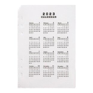 新品日历隔板页 A5/A6透明磨砂pp保护板六孔手帐活页本小卡配件