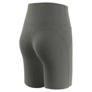 运动短裤女大码夏季速干健身裤高腰提臀跑步训练骑行四分裤瑜伽裤