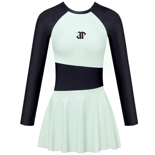 AquaPlay安泊来长袖连体泳衣女泡温泉游泳衣女士防晒潜水服浮潜