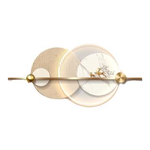 轻奢3d立体客厅装饰画高级感沙发背景墙壁灯画奶油风卧室床头挂画