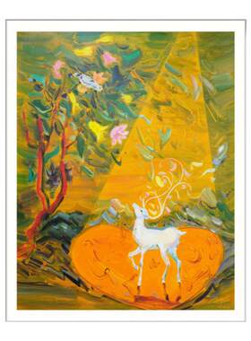 画家原创手绘油画花卉 油画孤品客厅餐厅玄关过道装饰挂画高级感
