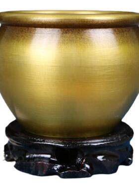 摆件开业礼品纯铜烟灰缸复古铜缸