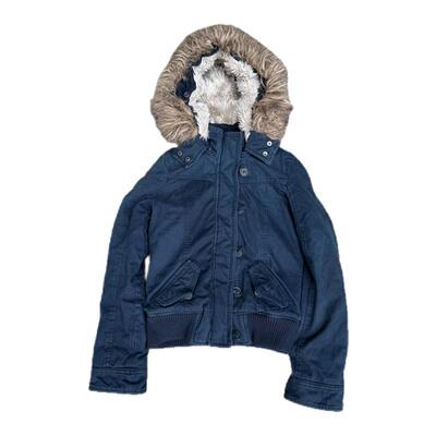 毛领夹克slim貂毛连帽棉服