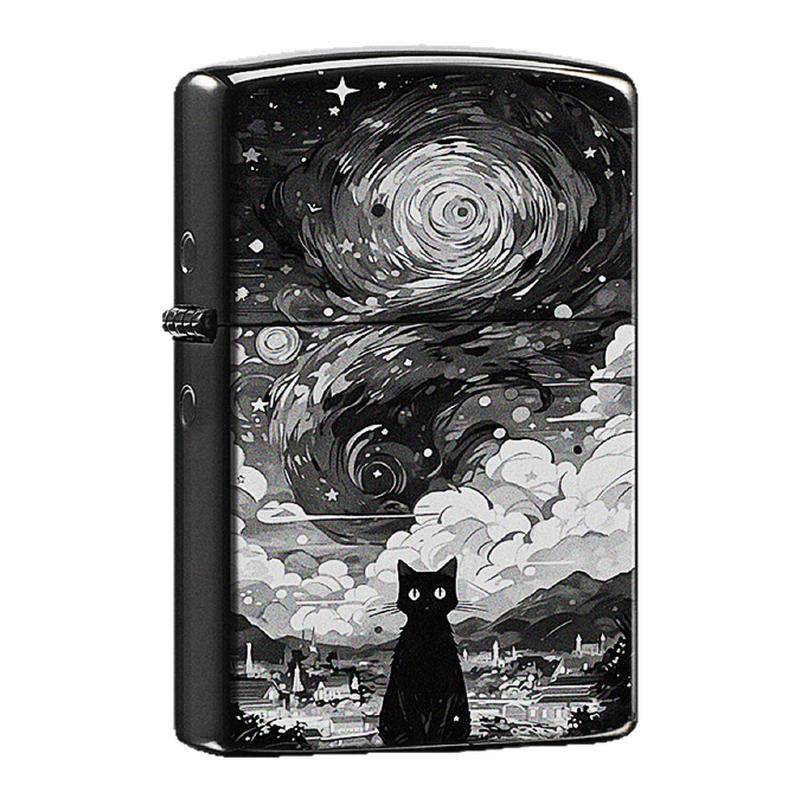 ZORRO/佐罗星空猫咪煤油防风打火机七夕情人节生日礼物送男生老公
