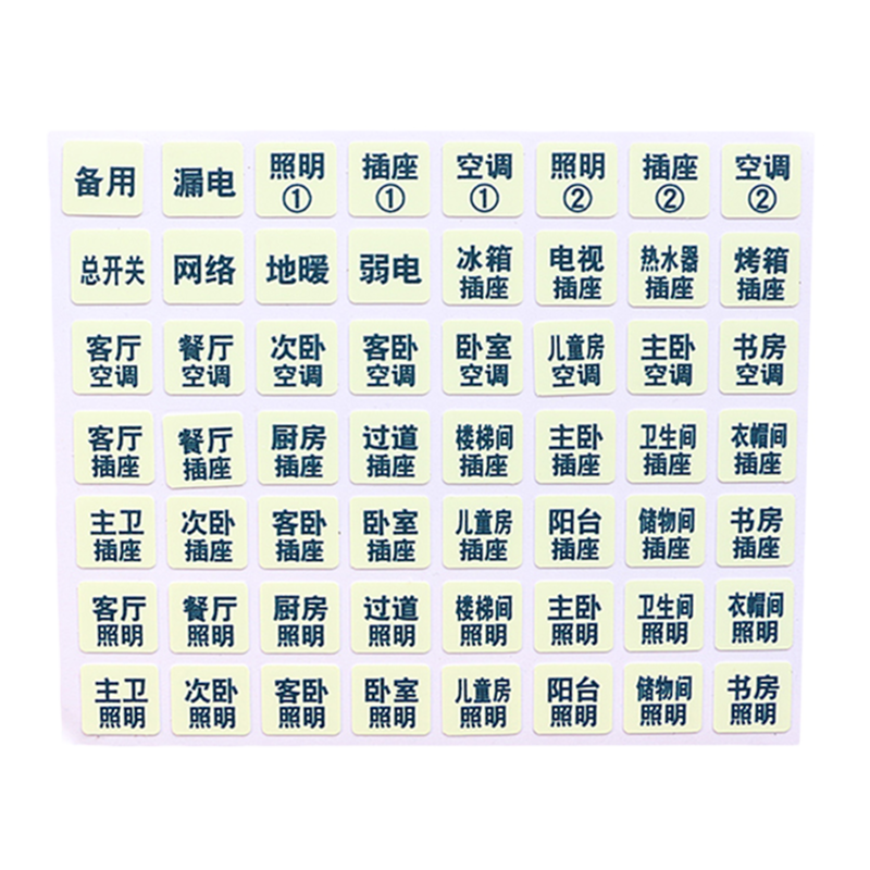 电表箱提示贴纸标签贴夜光