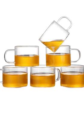 玻璃小茶杯耐高温单杯2-4-8-12